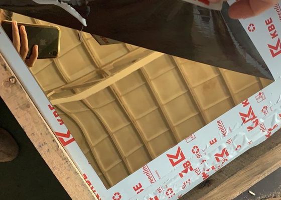 İyi bir fiyat. 1219mm Genişlik 201 Paslanmaz Çelik Sac Ayna Altın Gümüş Kaplama Siyah Ayna çevrimiçi