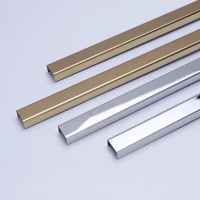İyi bir fiyat. Cilalı Paslanmaz Çelik Kiremit Döşeme Profil Dekorasyonu U Şekilli 0.28mm 0.25mm çevrimiçi